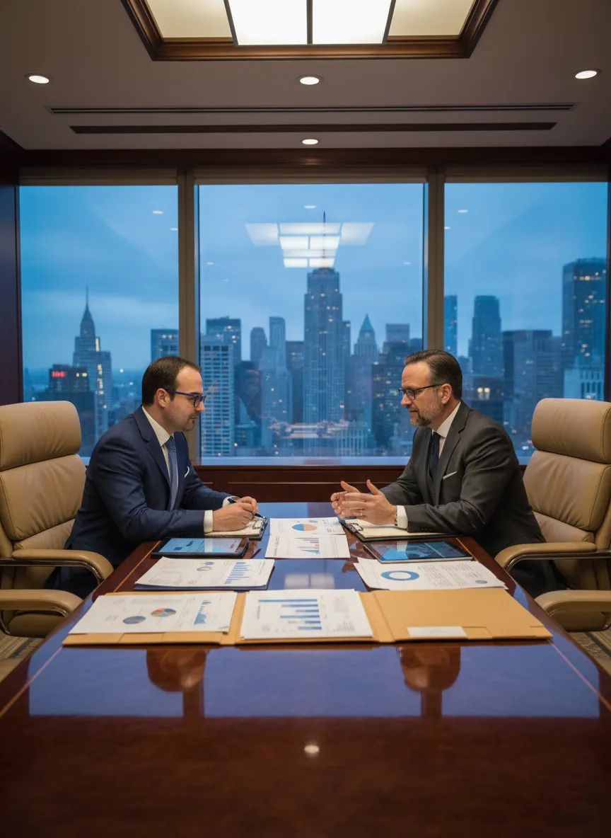 Lorenzo Antonio nell'ufficio di New York